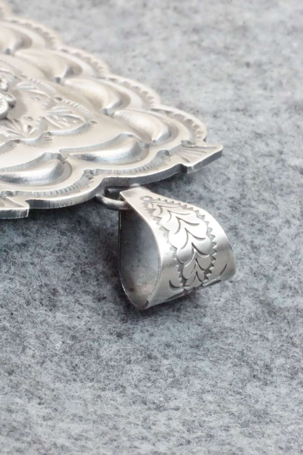 Coral & Sterling Silver Pendant - Wallace Jr.