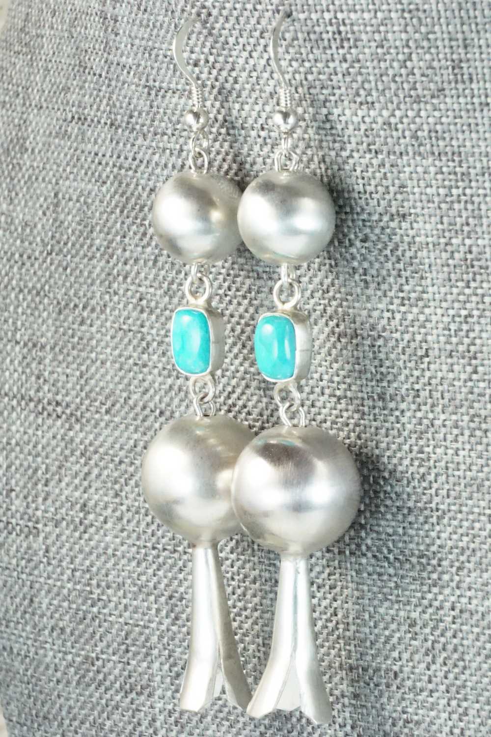 Turquoise & Sterling Silver Earrings - Anthony Skeets