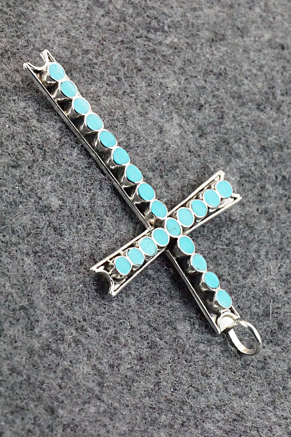 Turquoise & Sterling Silver Pendant - Vincent Abeita