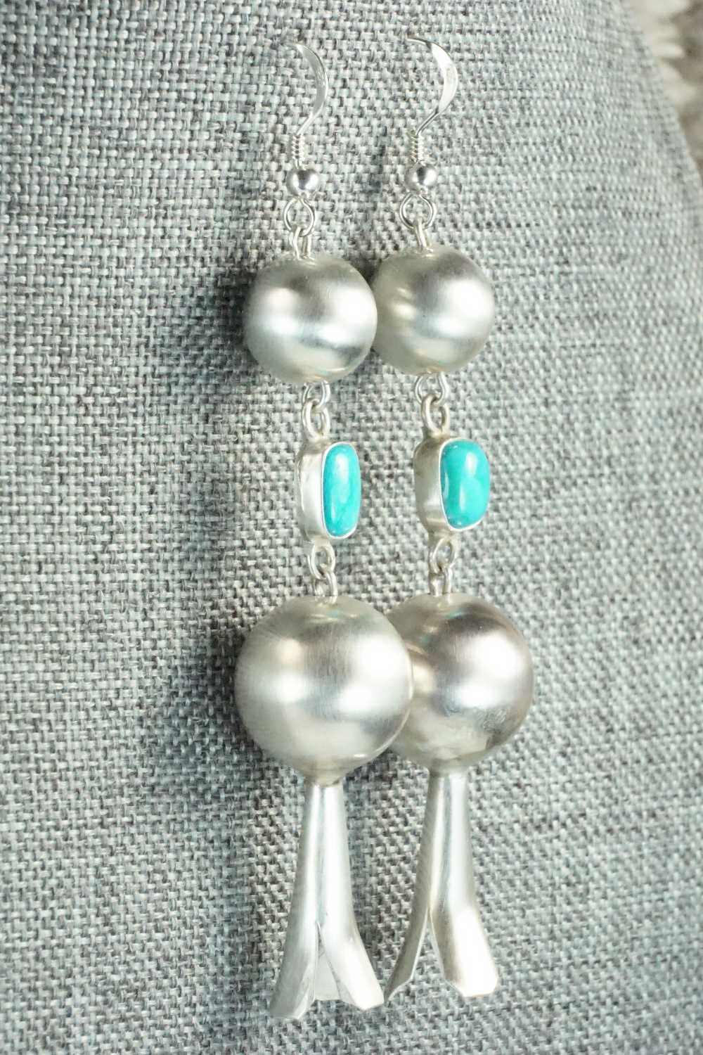 Turquoise & Sterling Silver Earrings - Anthony Skeets