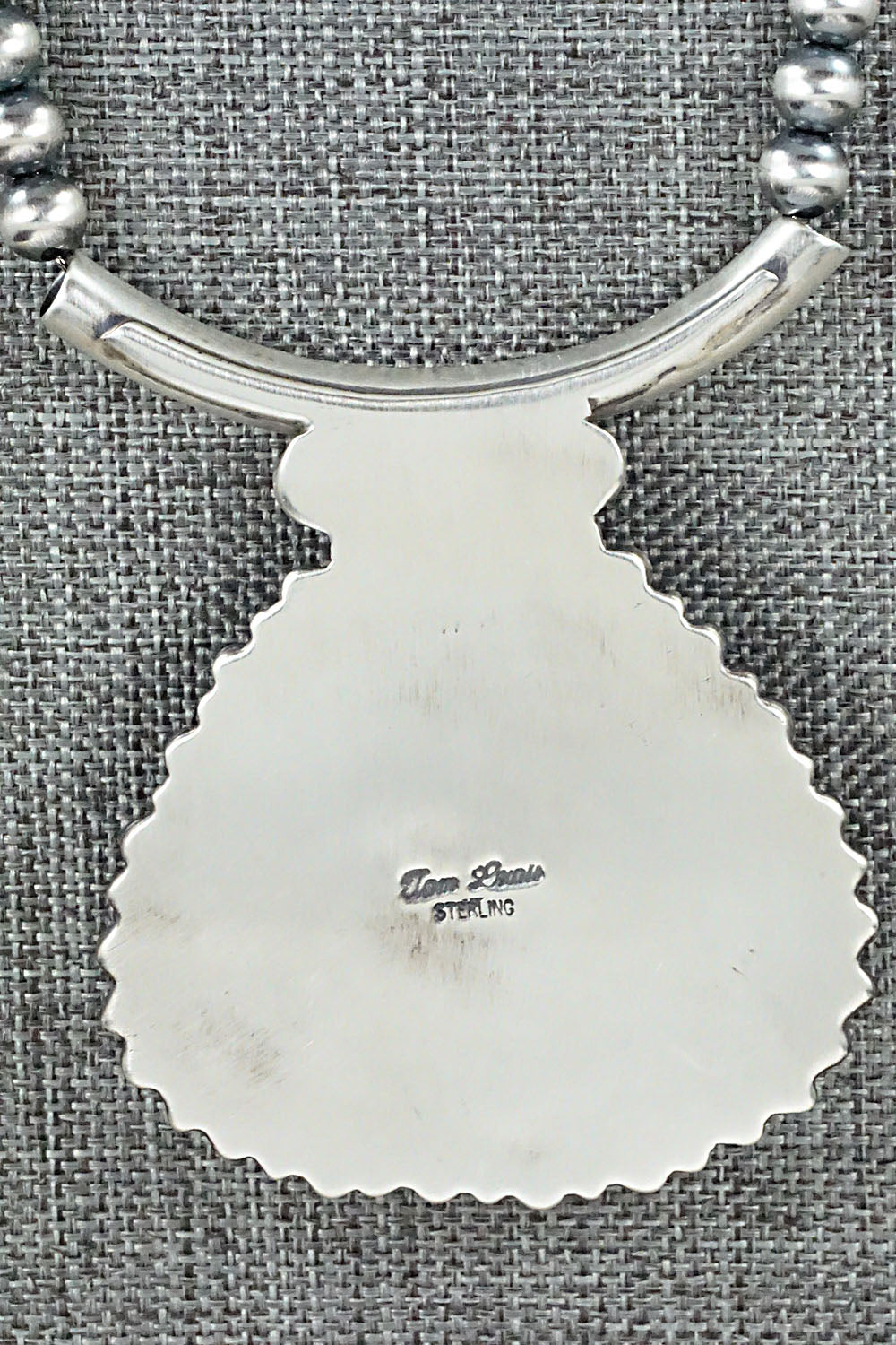 Turquoise, Spiny Oyster & Sterling Silver Necklace - Tom Lewis