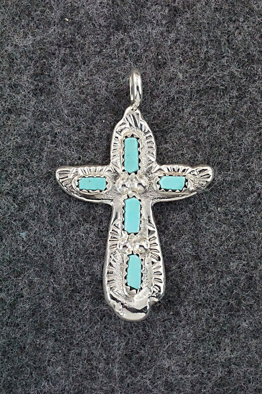 Turquoise & Sterling Silver Pendant - Verona Quam