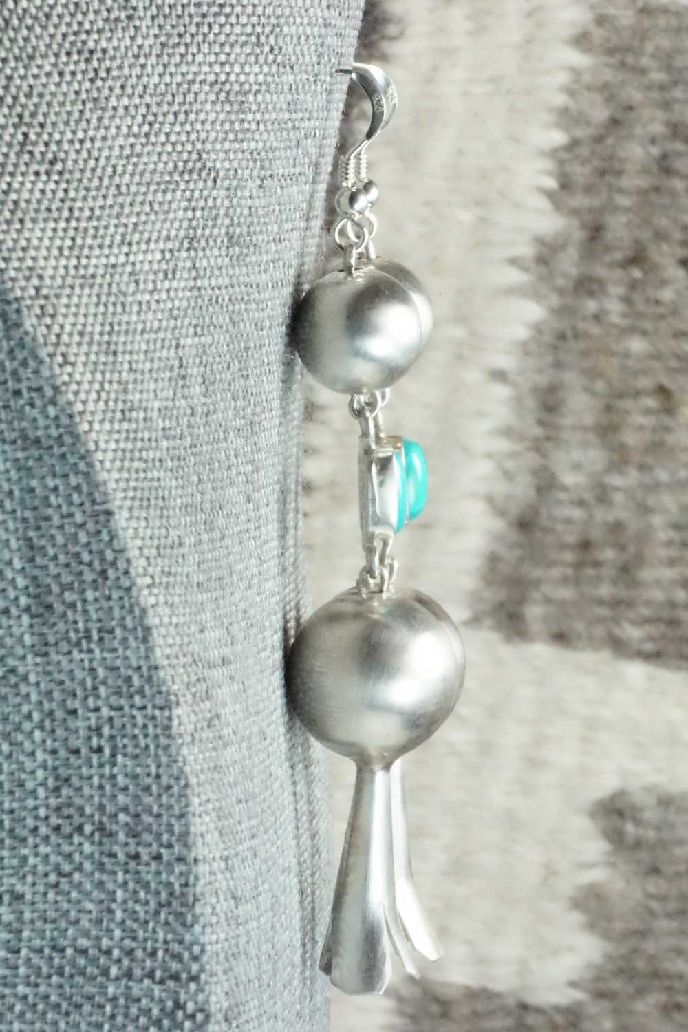 Turquoise & Sterling Silver Earrings - Anthony Skeets