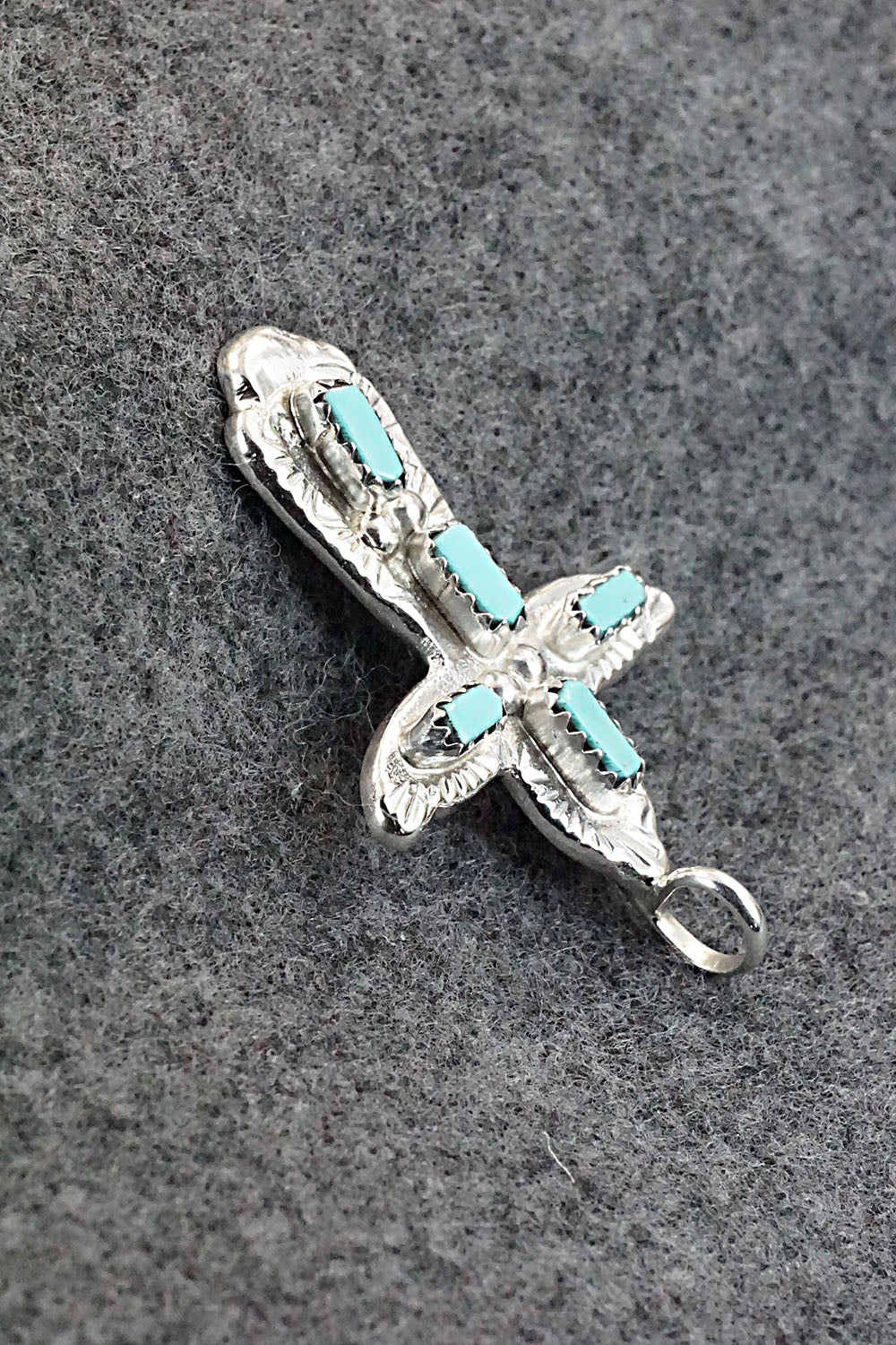 Turquoise & Sterling Silver Pendant - Verona Quam