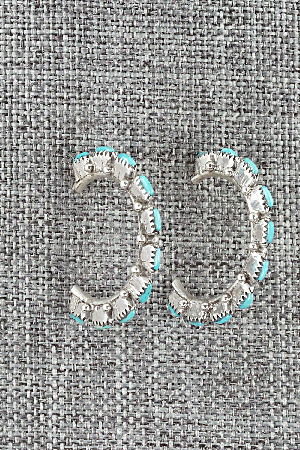 Turquoise & Sterling Silver Earrings - Leland Tucson