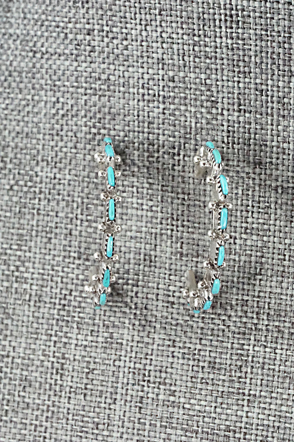 Turquoise & Sterling Silver Earrings - Leland Tucson