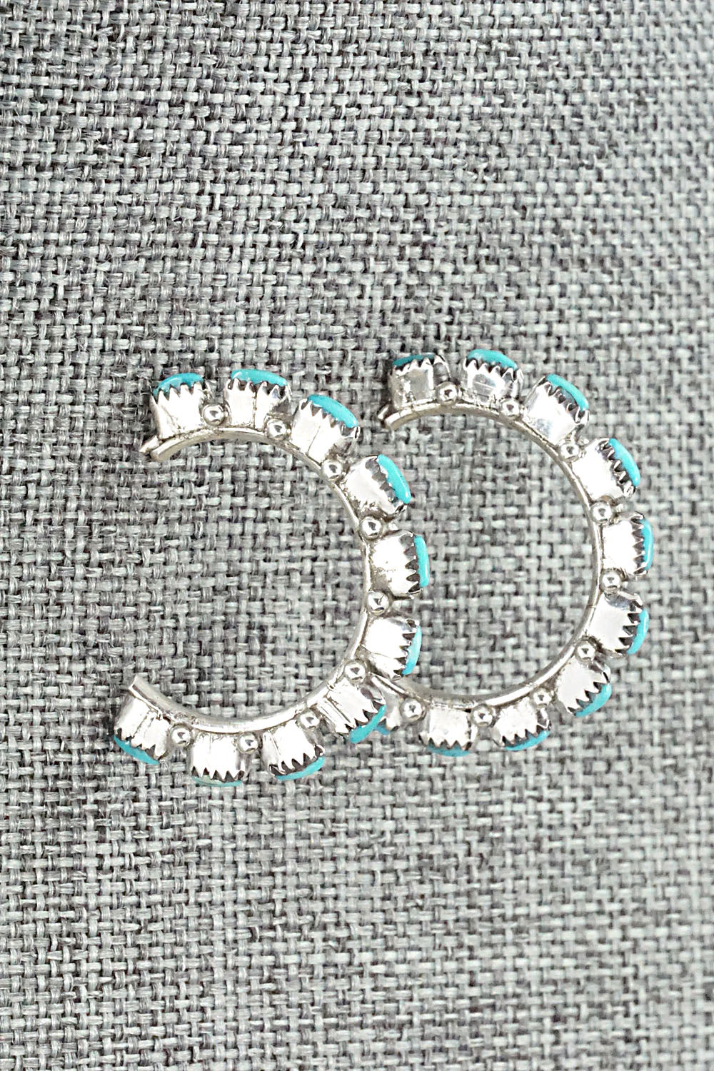 Turquoise & Sterling Silver Earrings - Leland Tucson