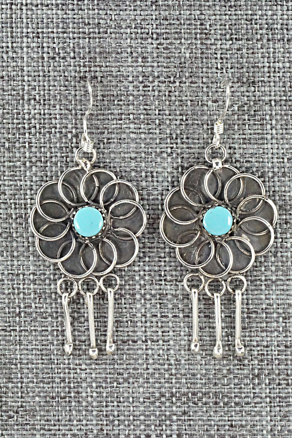 Turquoise & Sterling Silver Earrings - Diana Bellson