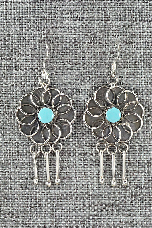 Turquoise & Sterling Silver Earrings - Diana Bellson