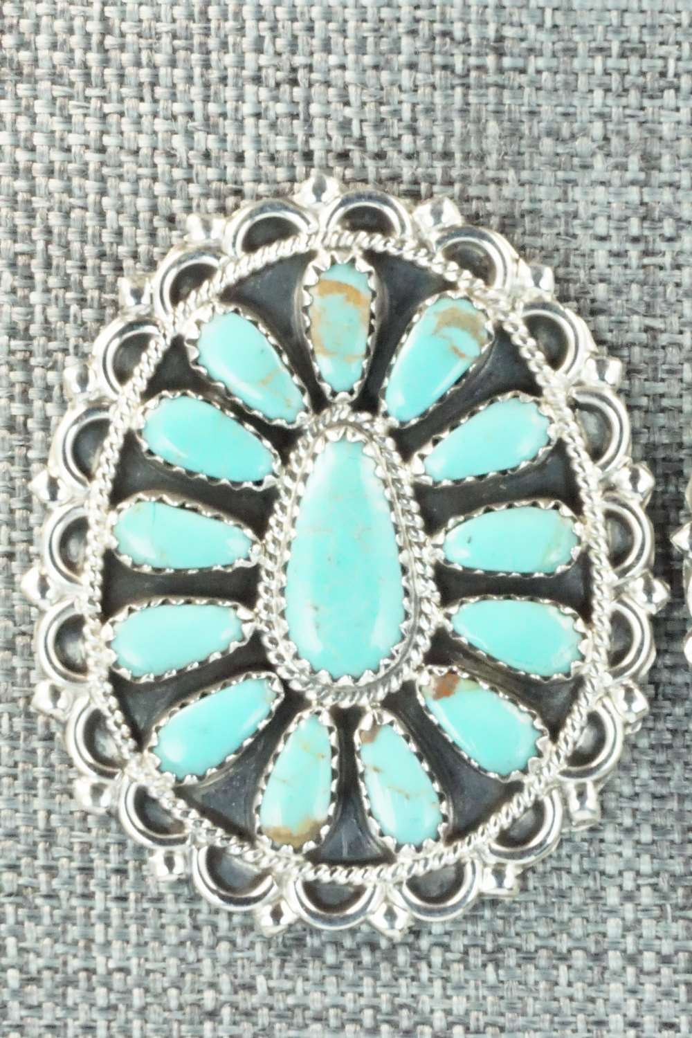 Turquoise & Sterling Silver Earrings - Zeita Begay