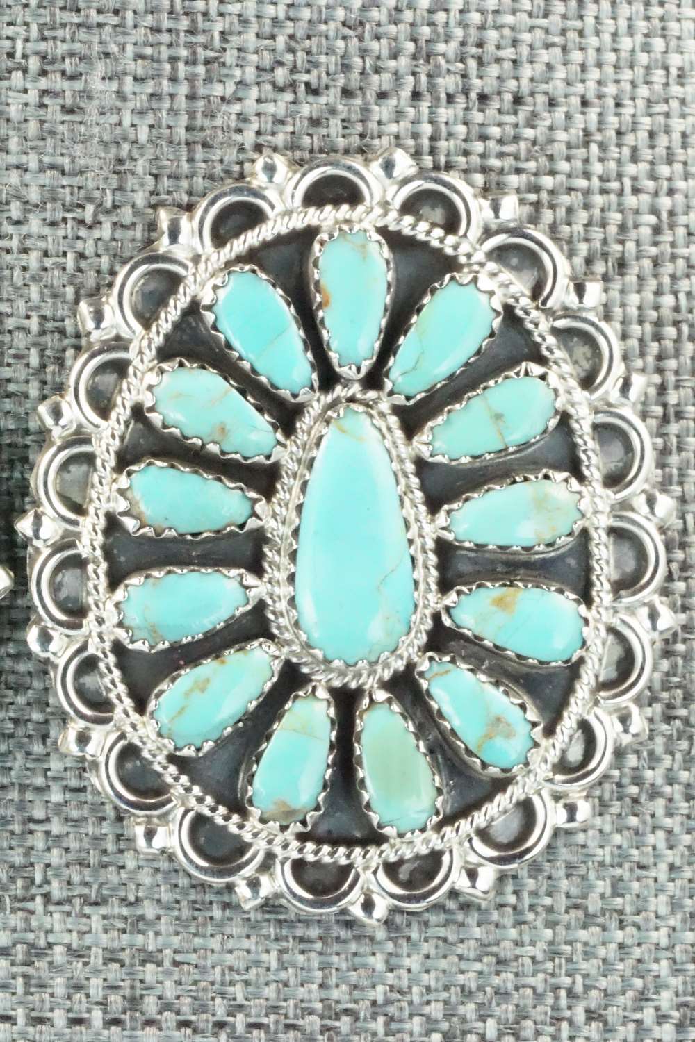 Turquoise & Sterling Silver Earrings - Zeita Begay