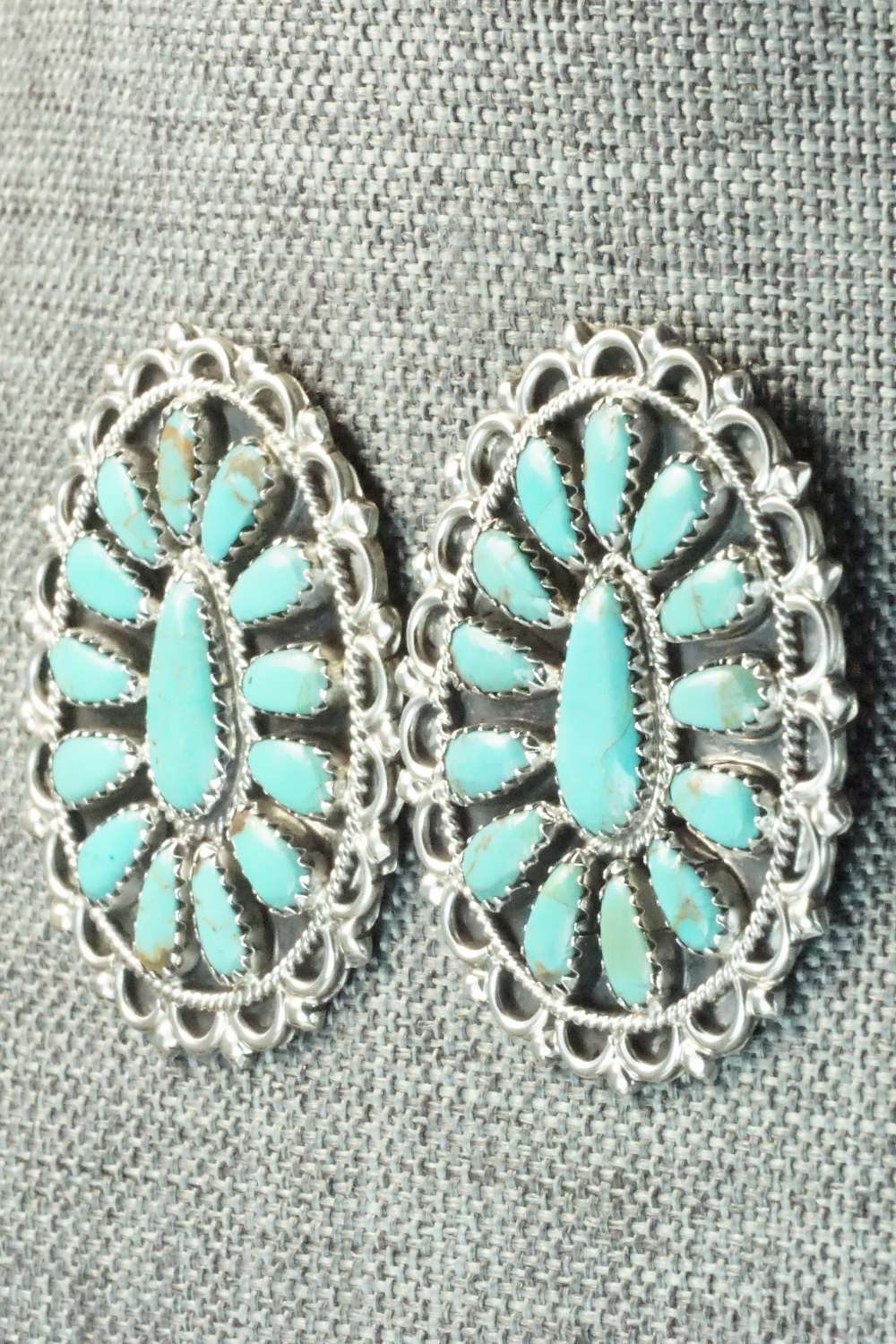 Turquoise & Sterling Silver Earrings - Zeita Begay
