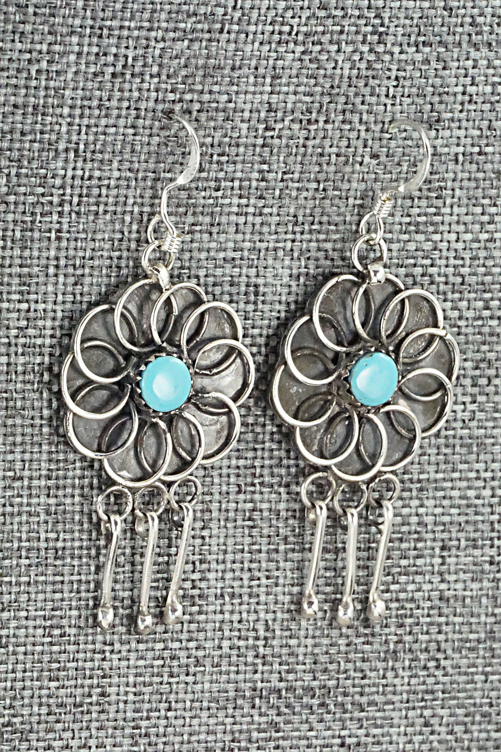 Turquoise & Sterling Silver Earrings - Diana Bellson