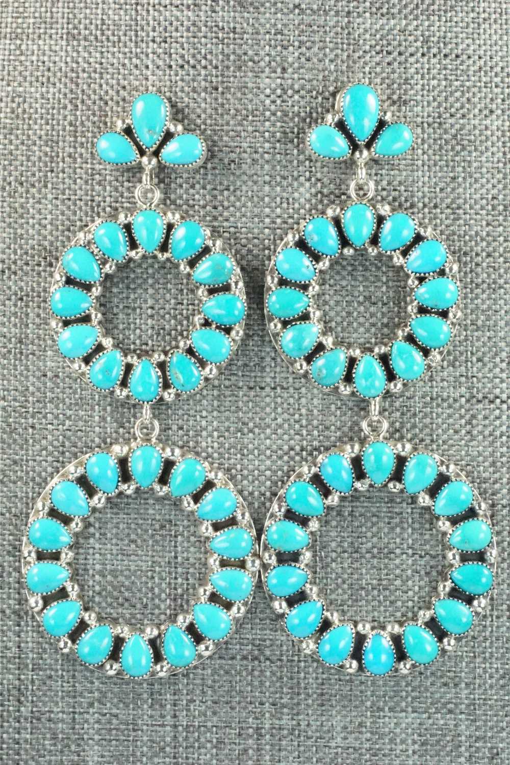 Turquoise & Sterling Silver Earrings - Spencer