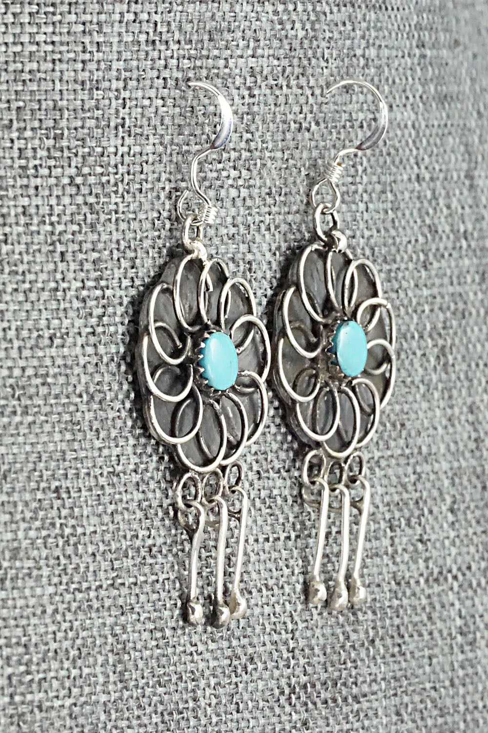 Turquoise & Sterling Silver Earrings - Diana Bellson