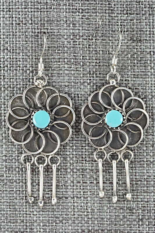 Turquoise & Sterling Silver Earrings - Diana Bellson
