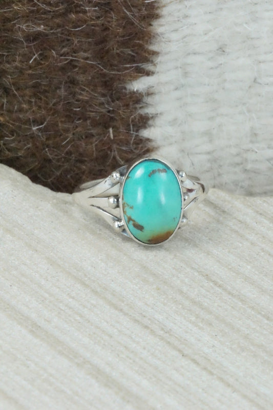 Turquoise & Sterling Silver Ring - Hiram Largo - Size 10