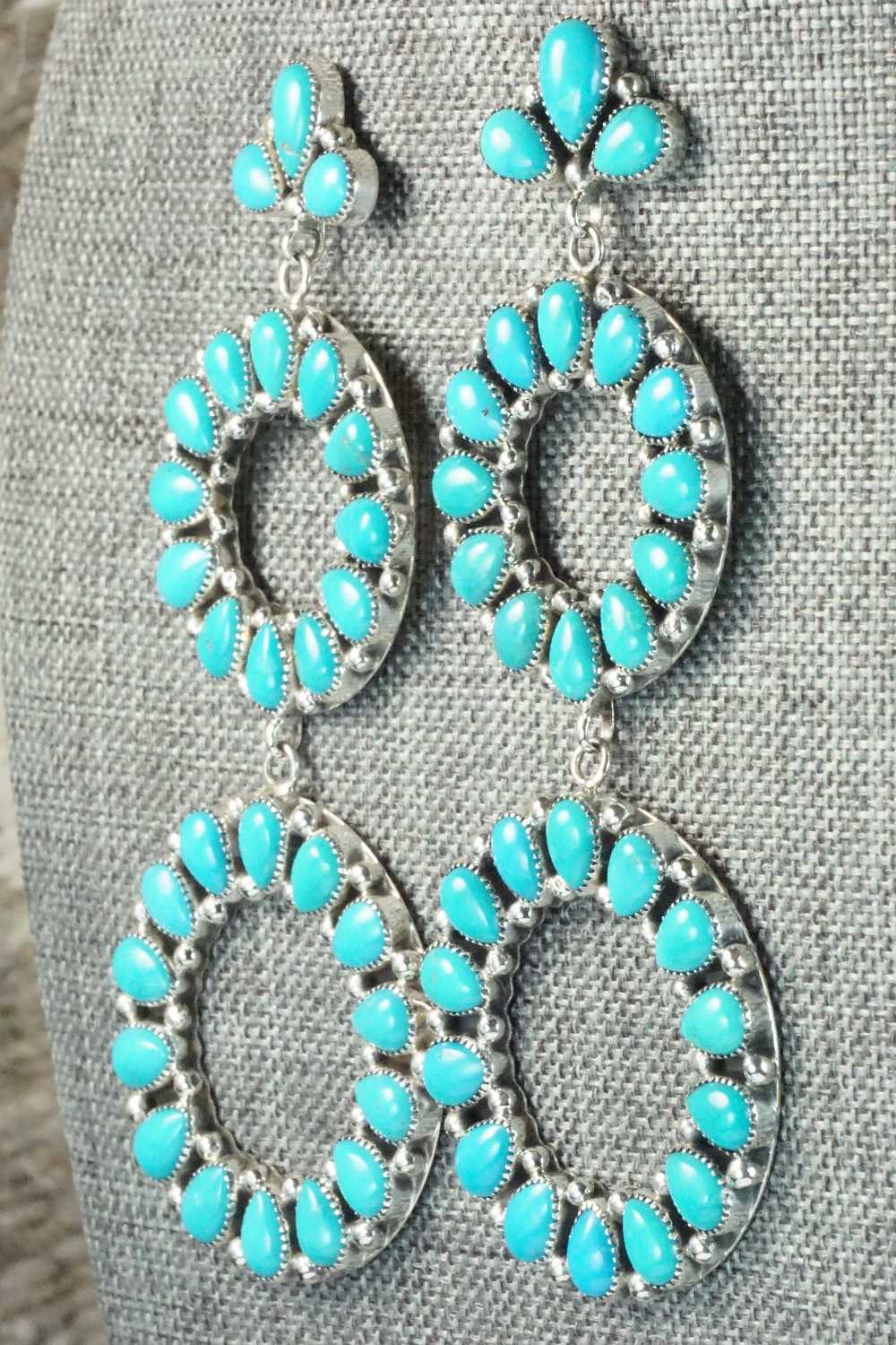 Turquoise & Sterling Silver Earrings - Spencer