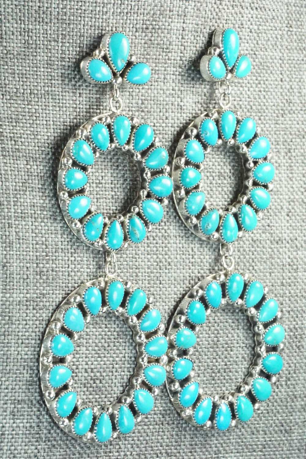 Turquoise & Sterling Silver Earrings - Spencer