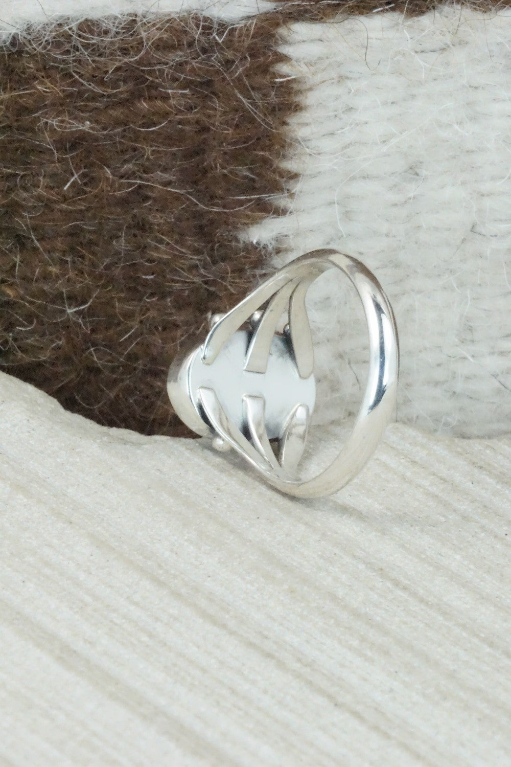 Turquoise & Sterling Silver Ring - Hiram Largo - Size 10