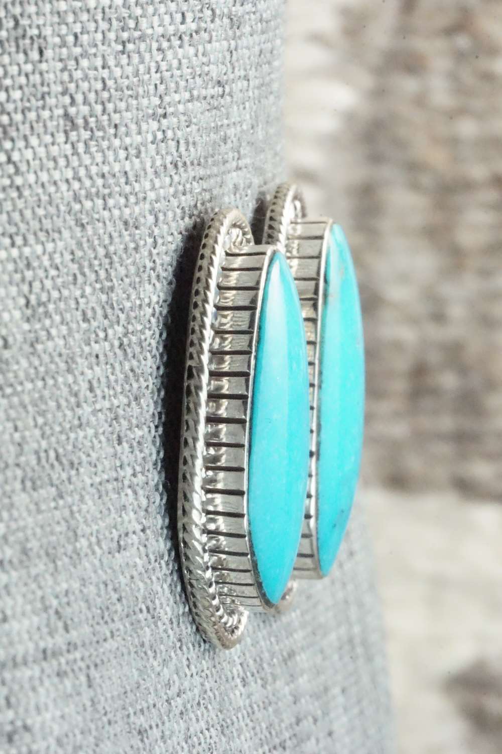 Turquoise & Sterling Silver Earrings - Mark Barney