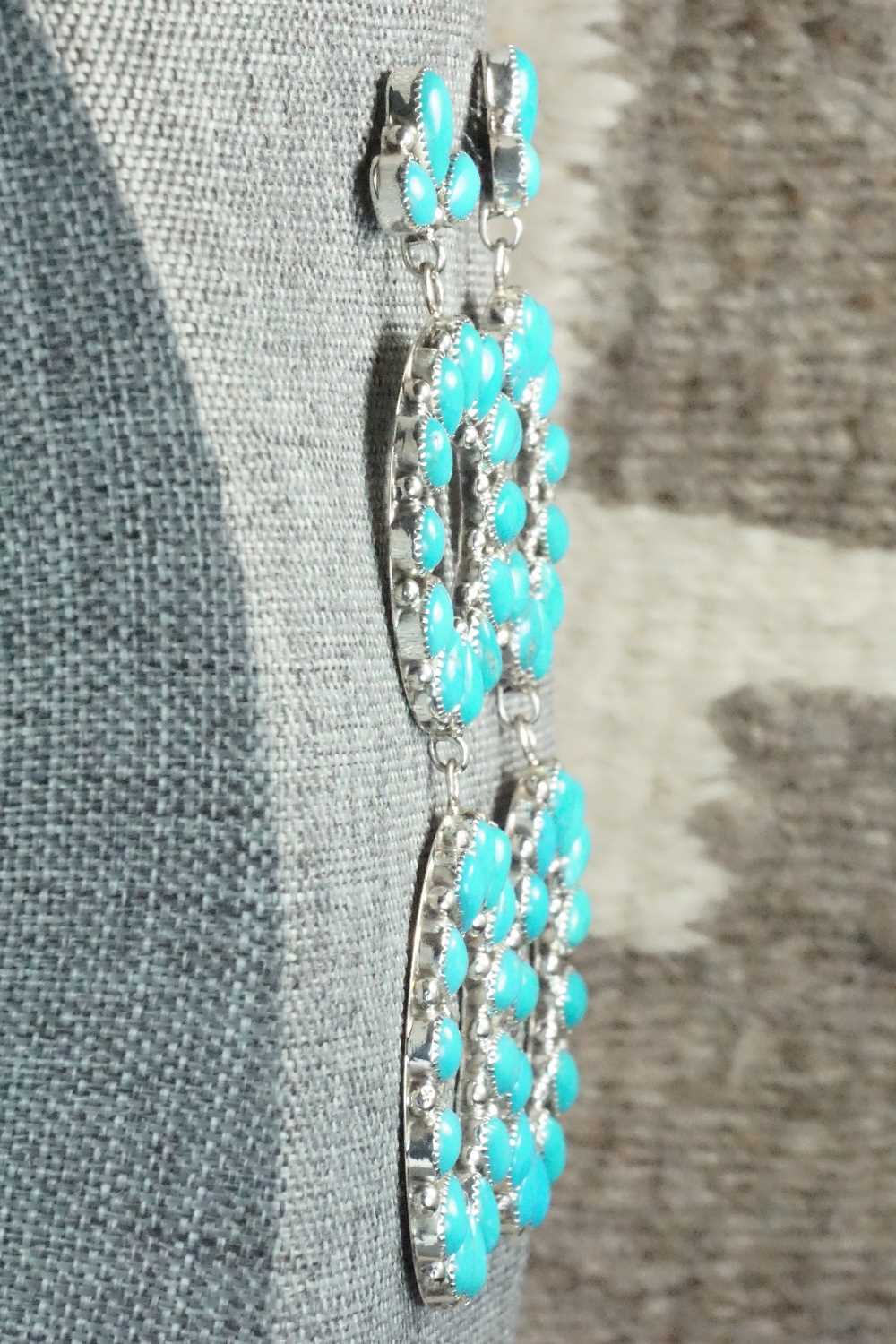 Turquoise & Sterling Silver Earrings - Spencer