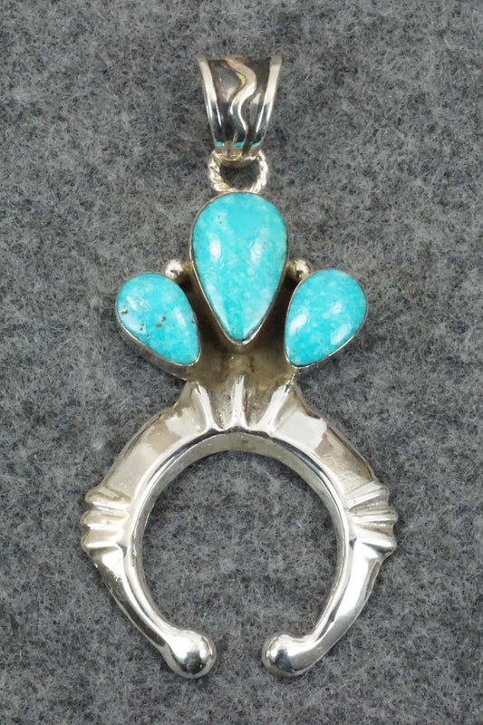Turquoise & Sterling Silver Pendant - Sadie Jim