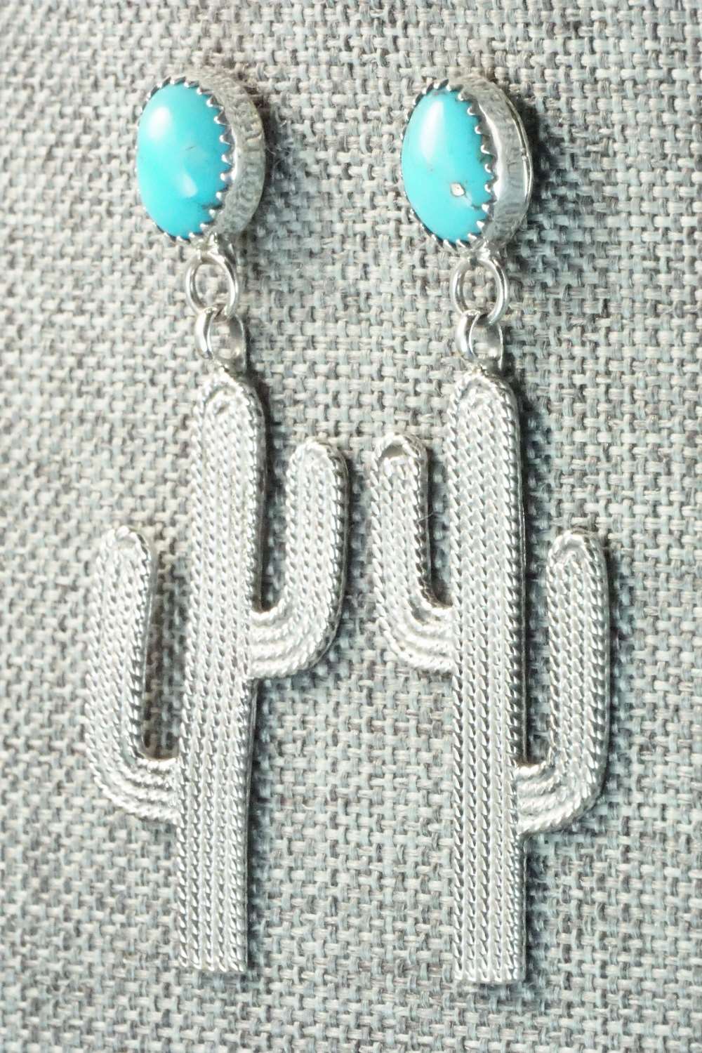 Turquoise & Sterling Silver Earrings - Verley Betone