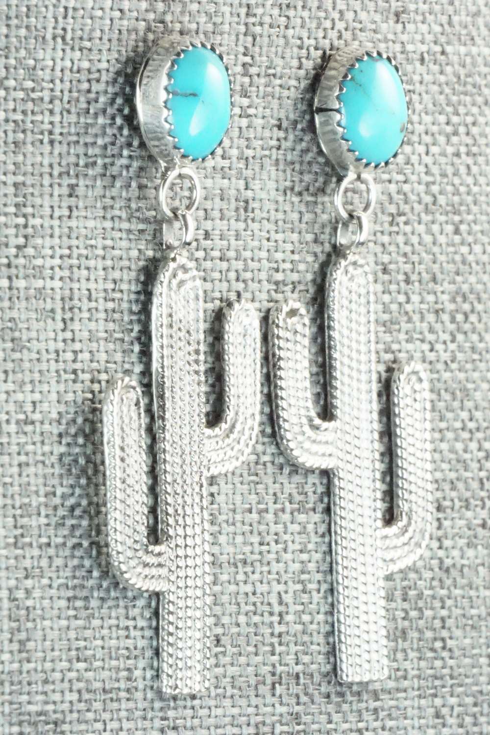 Turquoise & Sterling Silver Earrings - Verley Betone