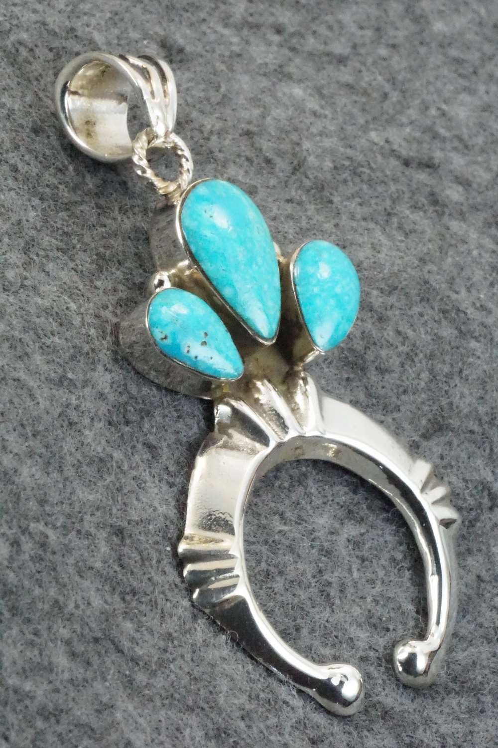 Turquoise & Sterling Silver Pendant - Sadie Jim