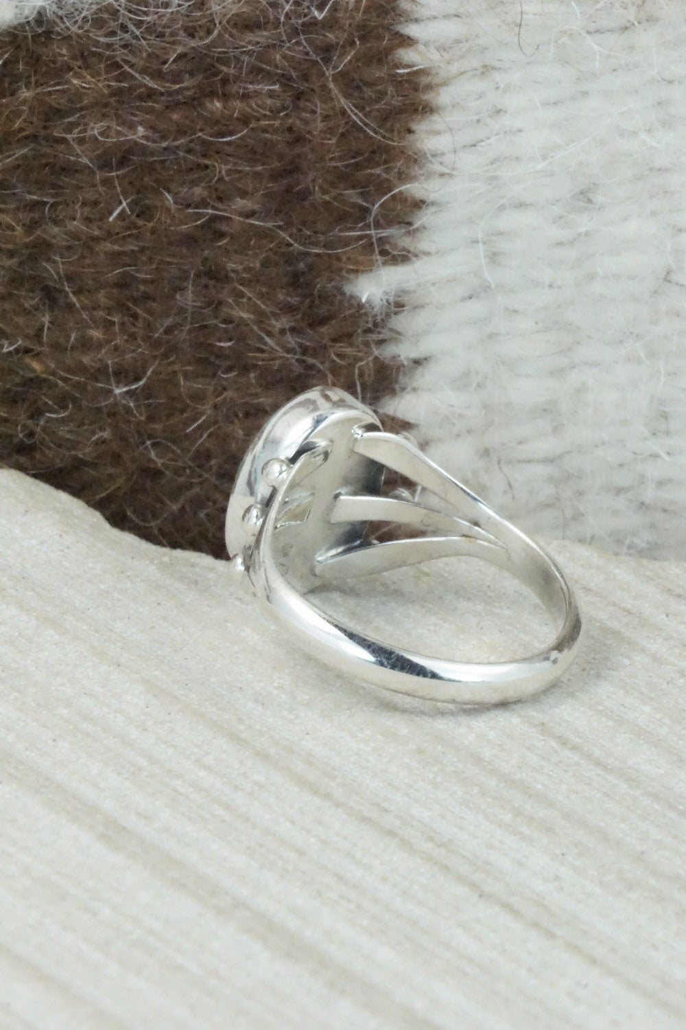 Turquoise & Sterling Silver Ring - Hiram Largo - Size 10