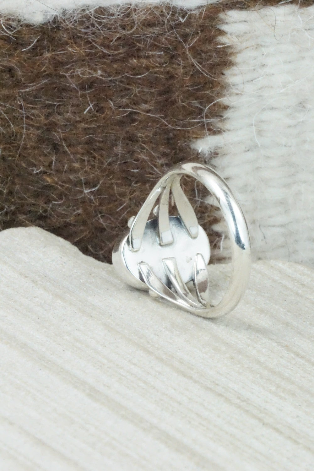 Turquoise & Sterling Silver Ring - Hiram Largo - Size 10