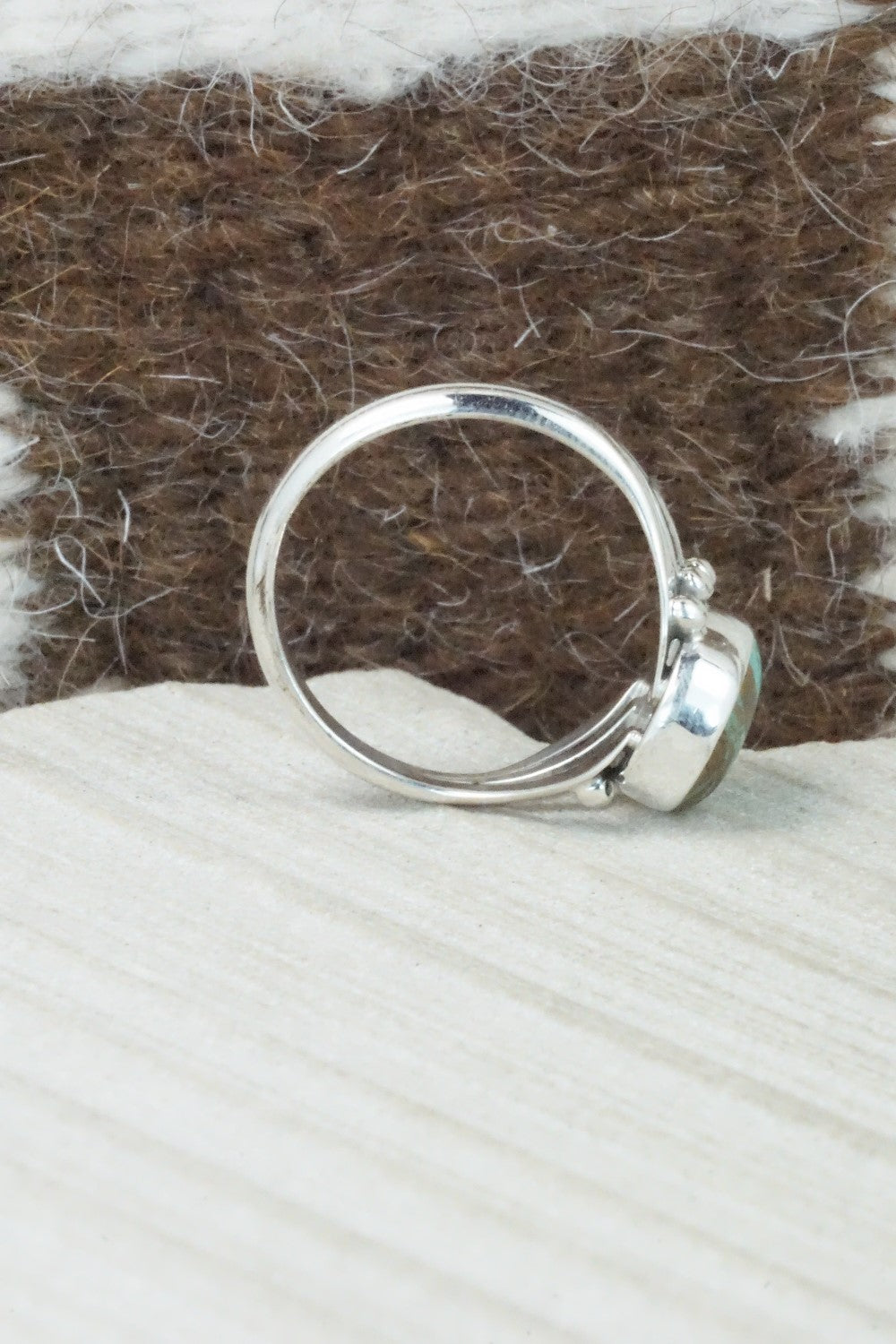 Turquoise & Sterling Silver Ring - Hiram Largo - Size 10