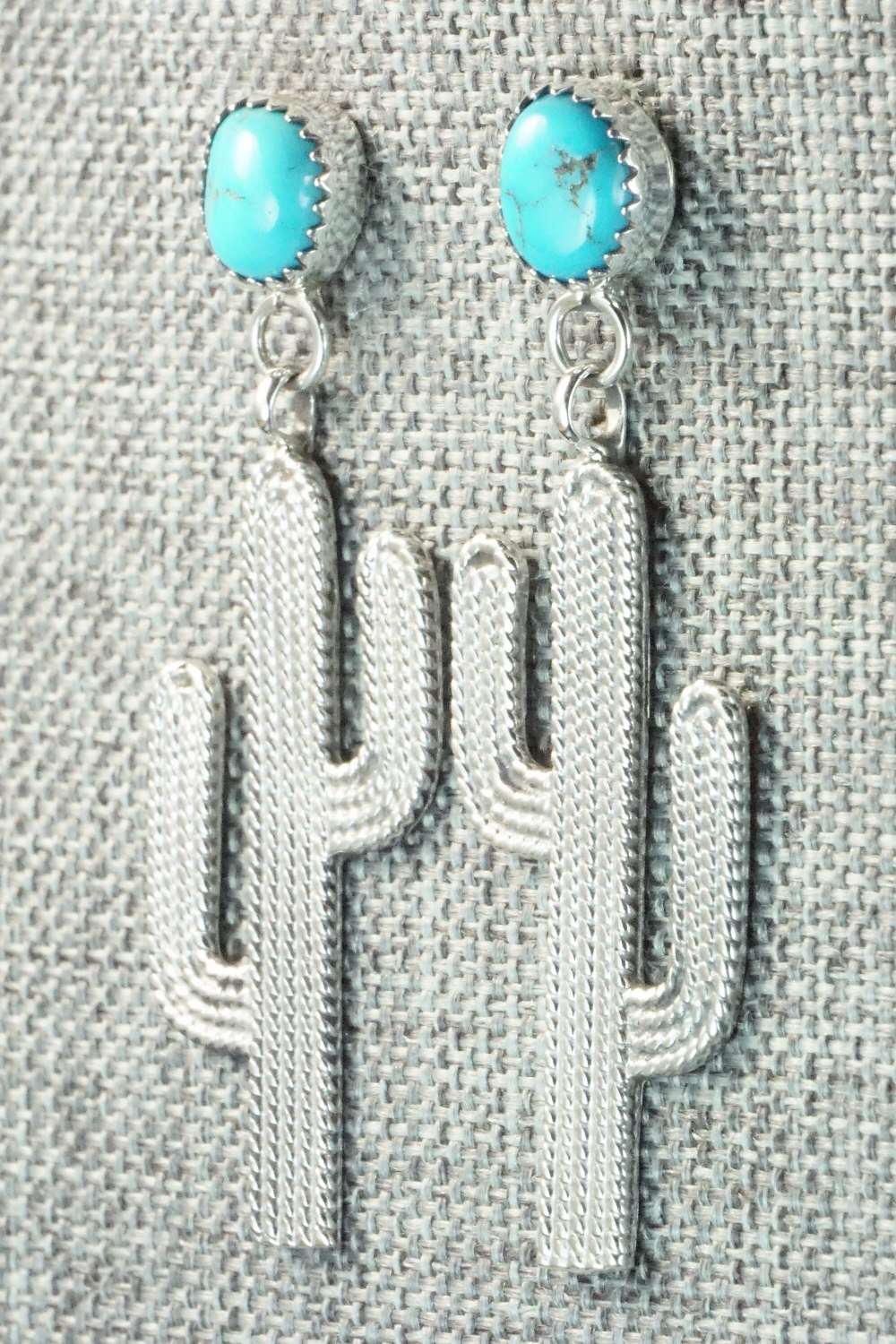 Turquoise & Sterling Silver Earrings - Verley Betone