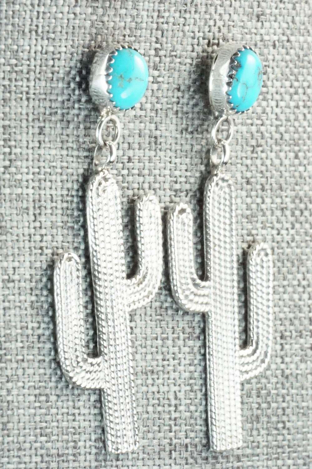Turquoise & Sterling Silver Earrings - Verley Betone