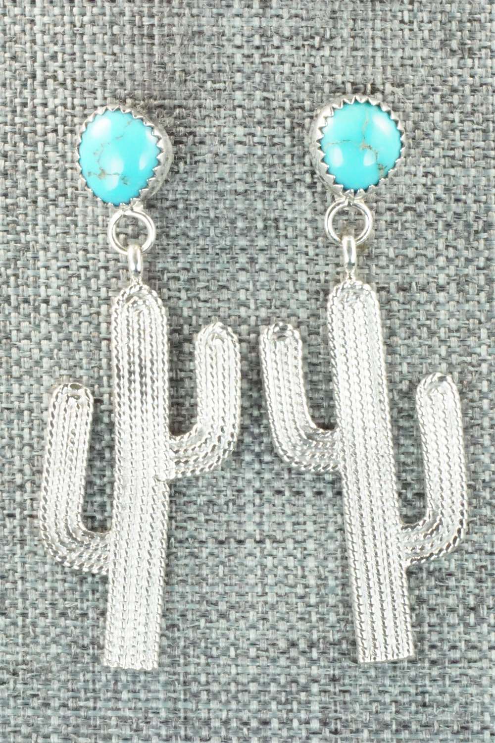 Turquoise & Sterling Silver Earrings - Verley Betone
