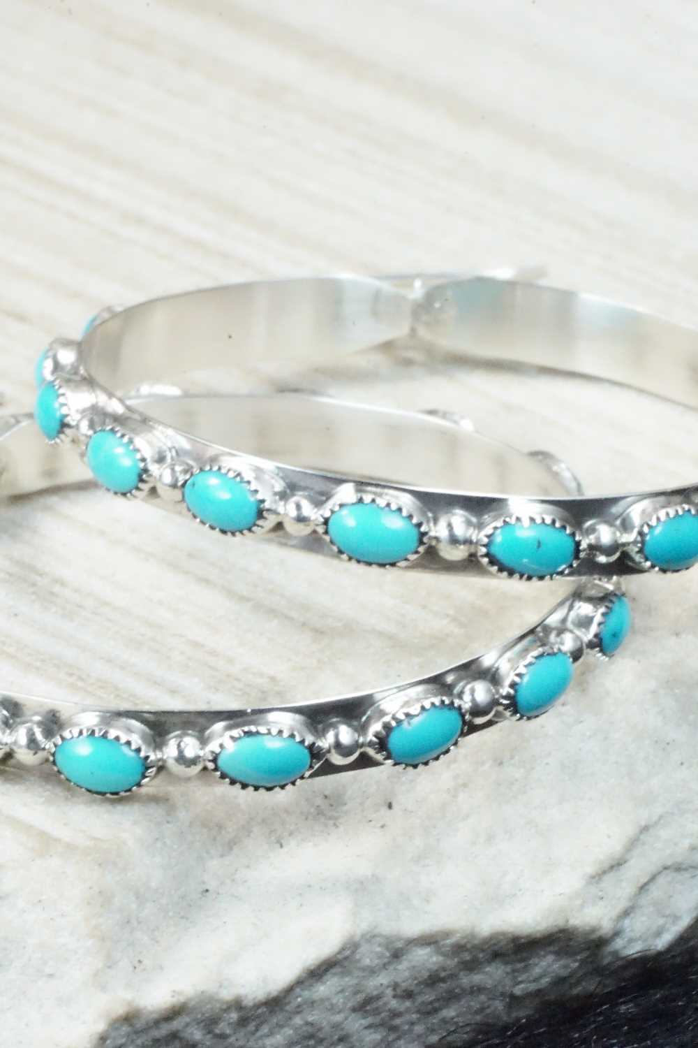 Turquoise & Sterling Silver Earrings - Anthony Skeets
