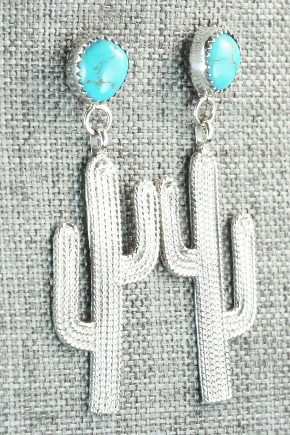 Turquoise & Sterling Silver Earrings - Verley Betone