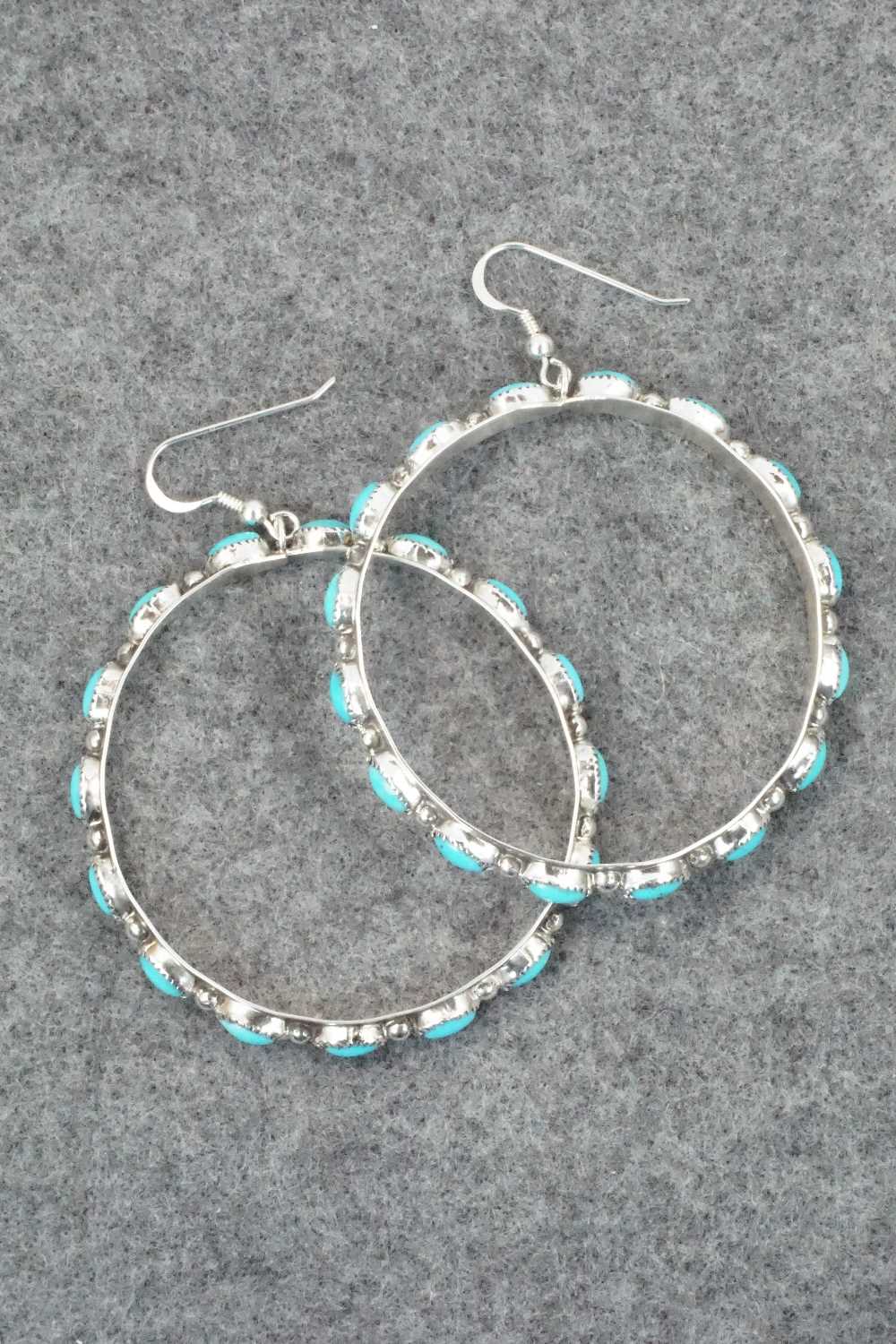 Turquoise & Sterling Silver Earrings - Anthony Skeets