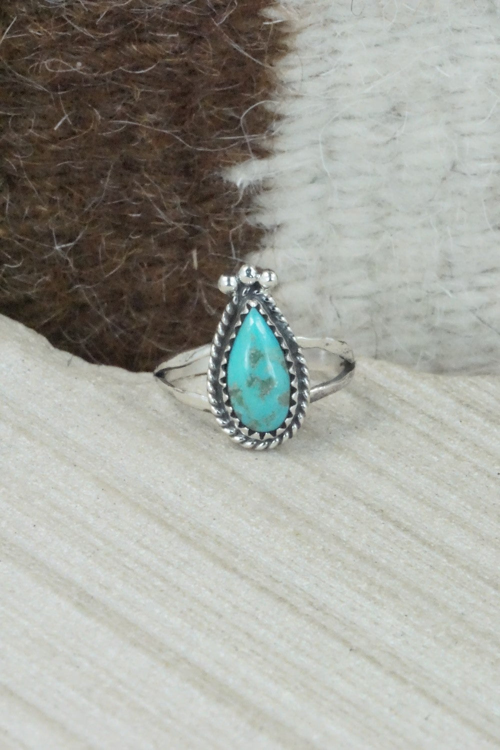 Turquoise & Sterling Silver Ring - Alice Rose Saunders - Size 6