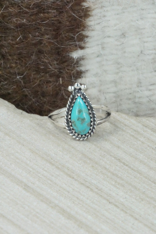 Turquoise & Sterling Silver Ring - Alice Rose Saunders - Size 6