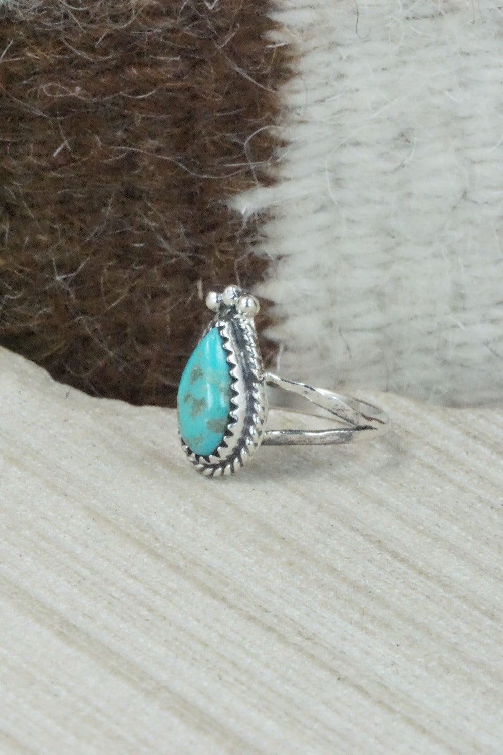 Turquoise & Sterling Silver Ring - Alice Rose Saunders - Size 6