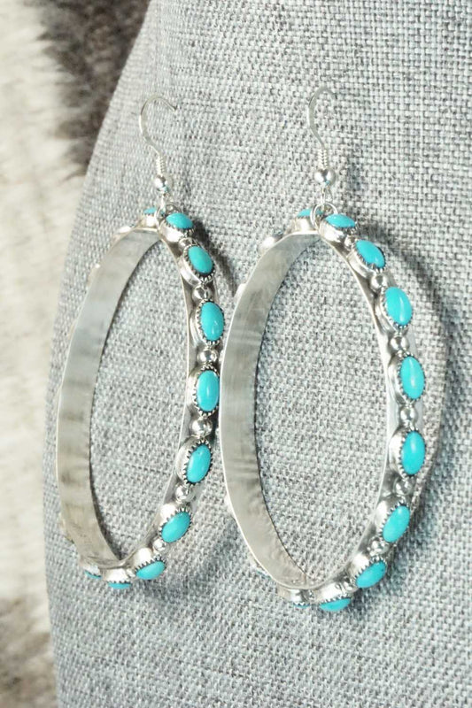 Turquoise & Sterling Silver Earrings - Anthony Skeets