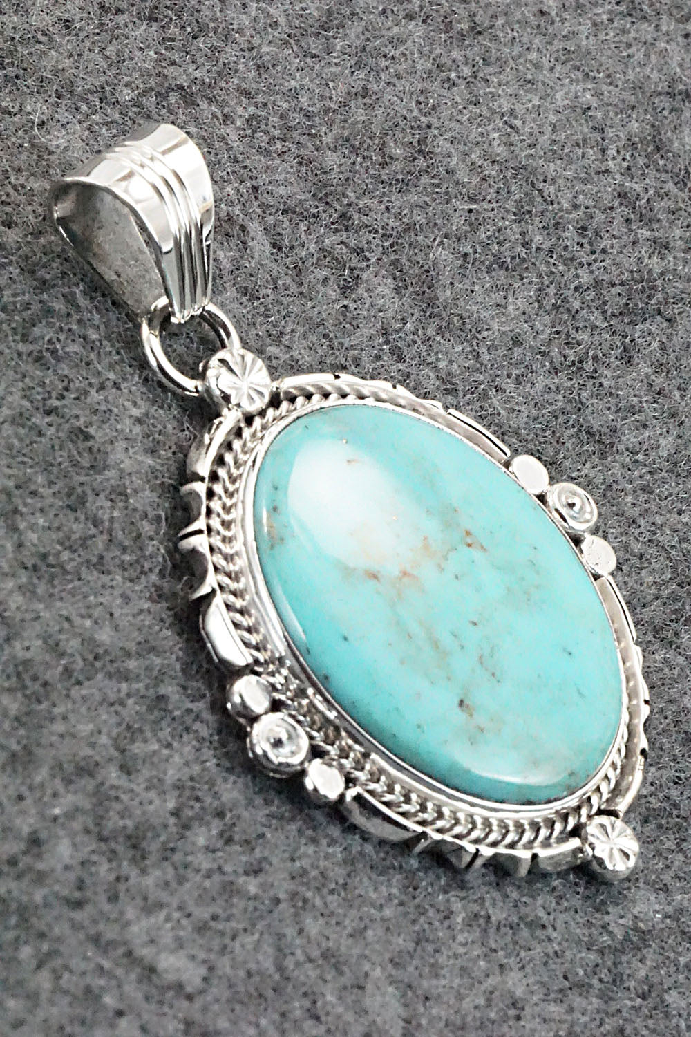 Turquoise & Sterling Silver Pendant - Marita Benally