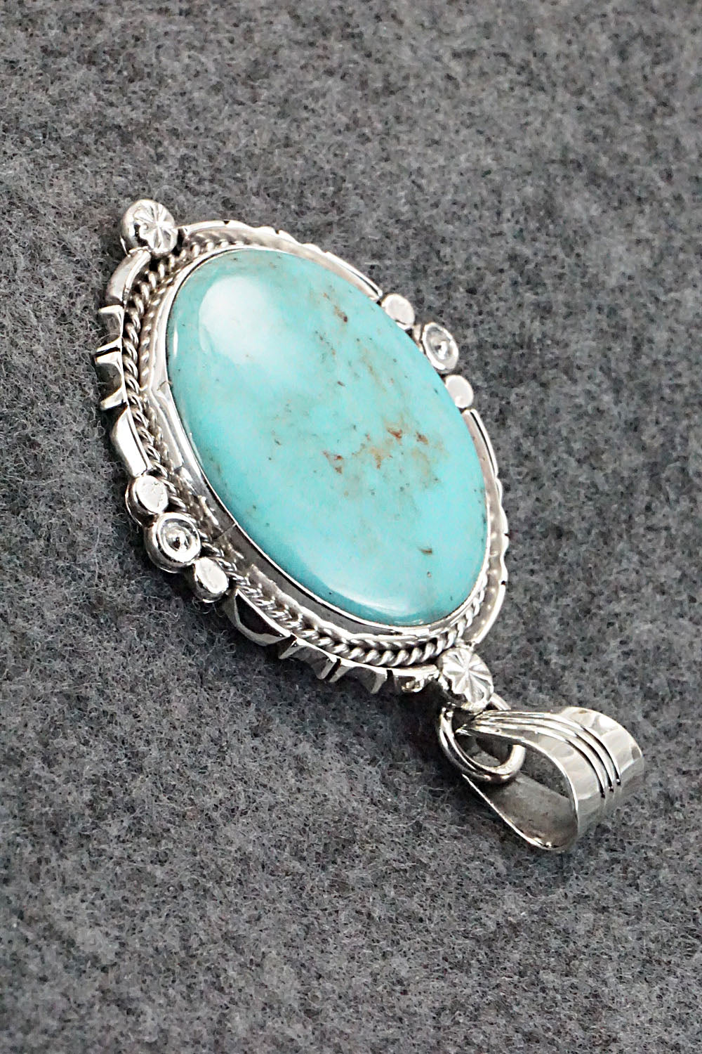 Turquoise & Sterling Silver Pendant - Marita Benally