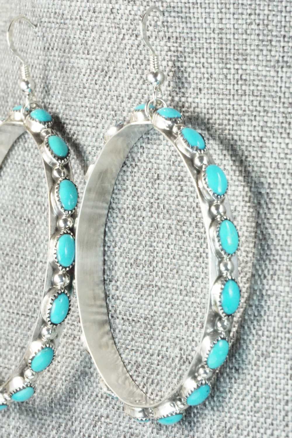 Turquoise & Sterling Silver Earrings - Anthony Skeets