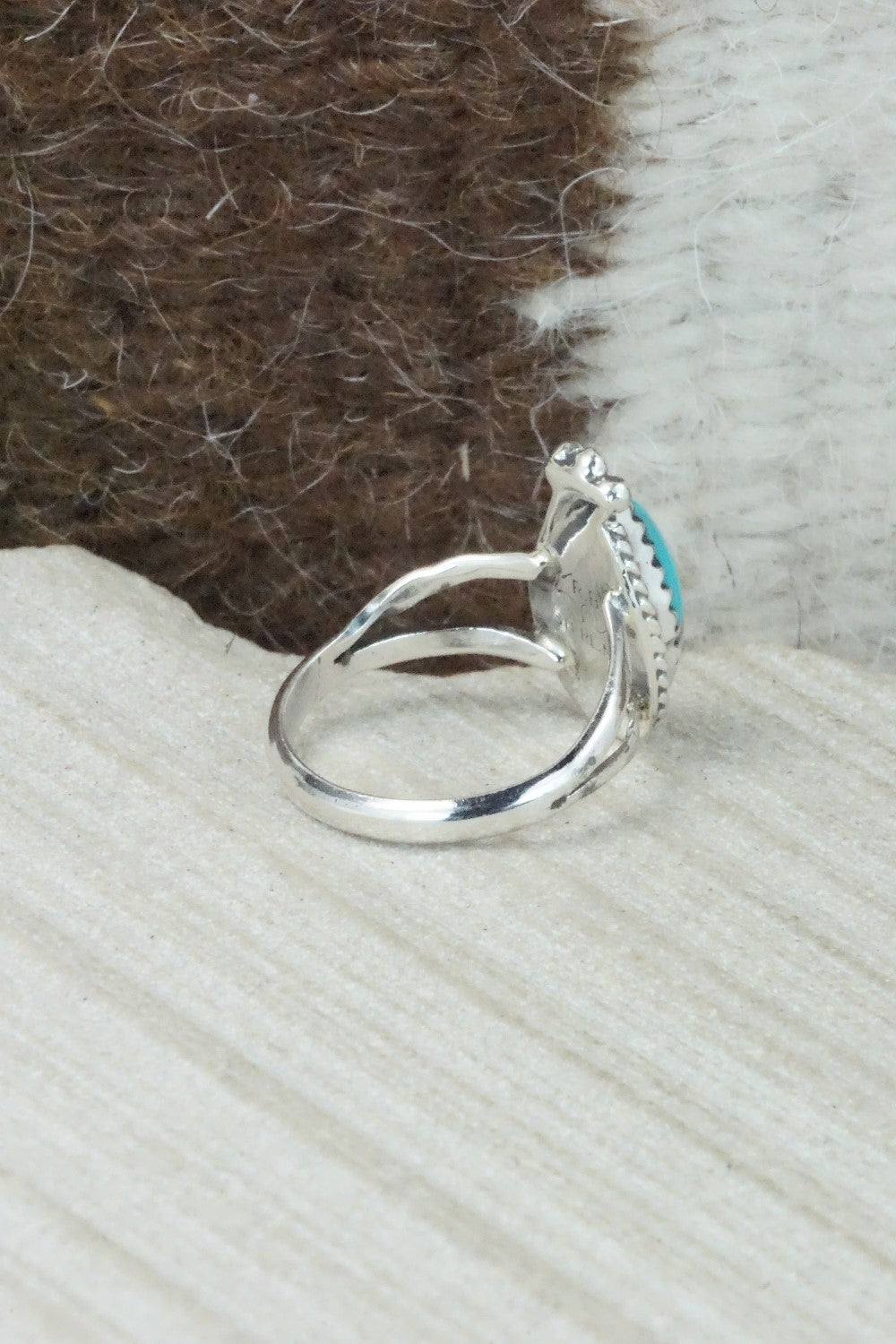 Turquoise & Sterling Silver Ring - Alice Rose Saunders - Size 6