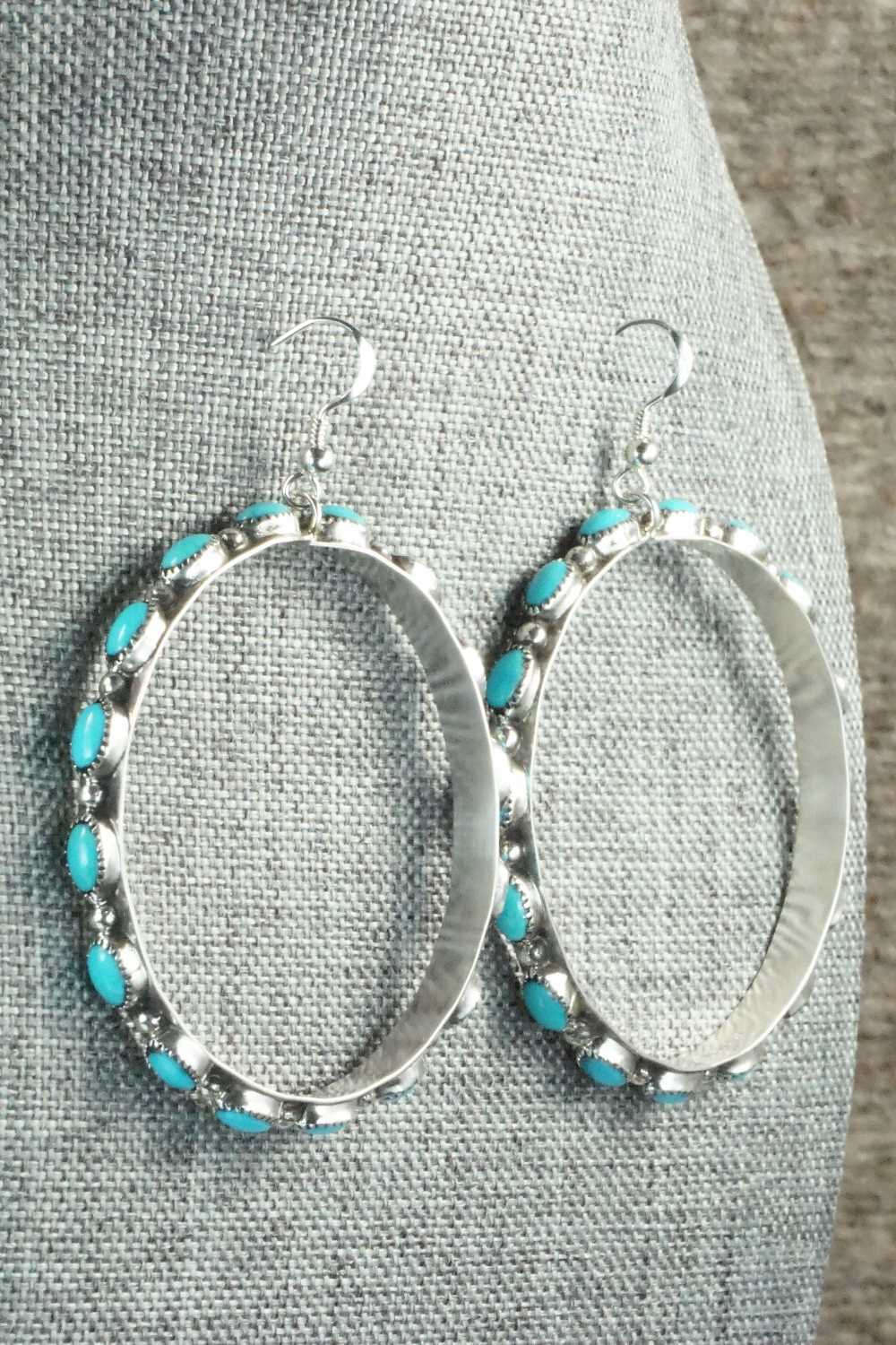 Turquoise & Sterling Silver Earrings - Anthony Skeets