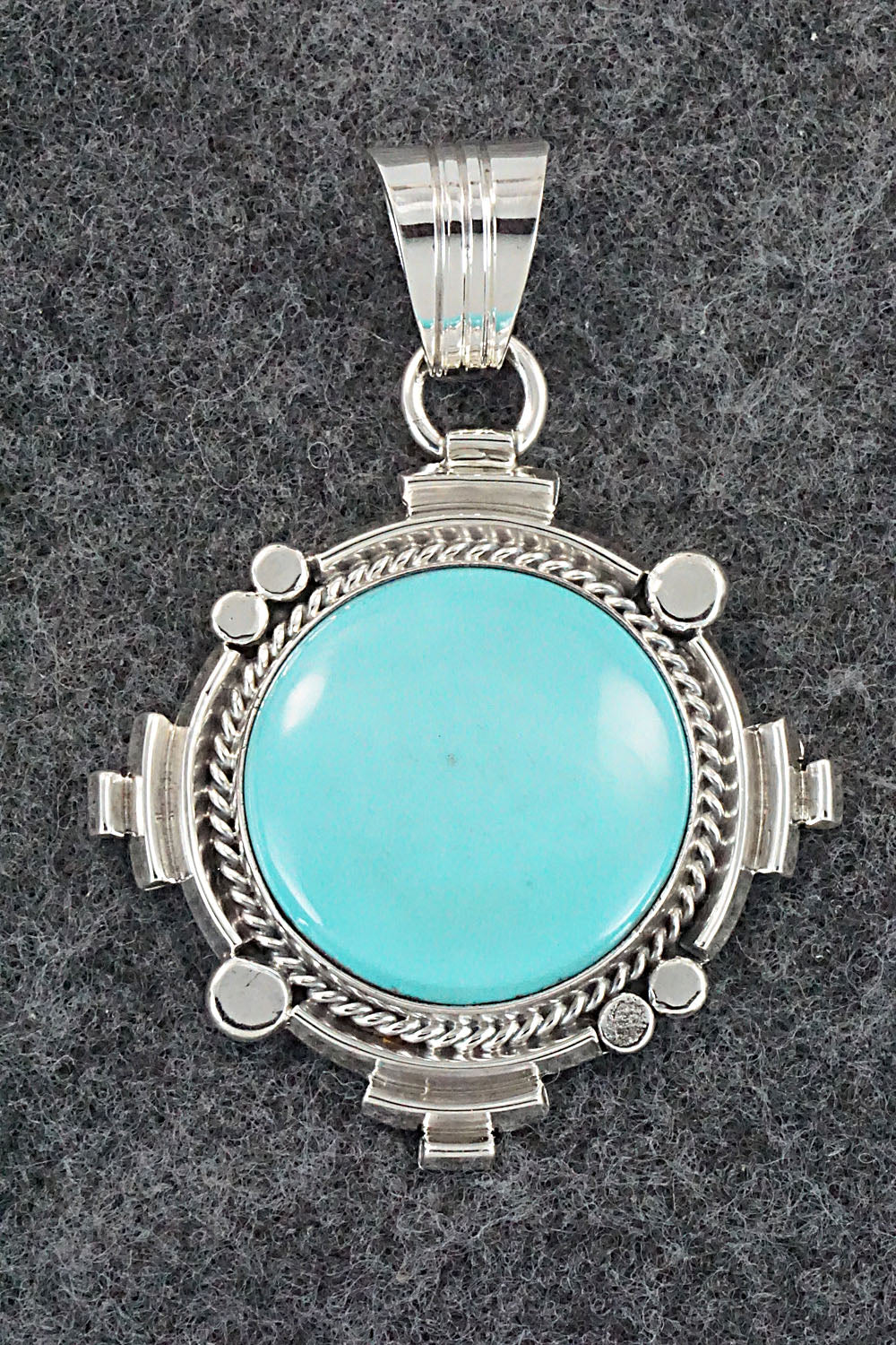 Turquoise & Sterling Silver Pendant - Marita Benally