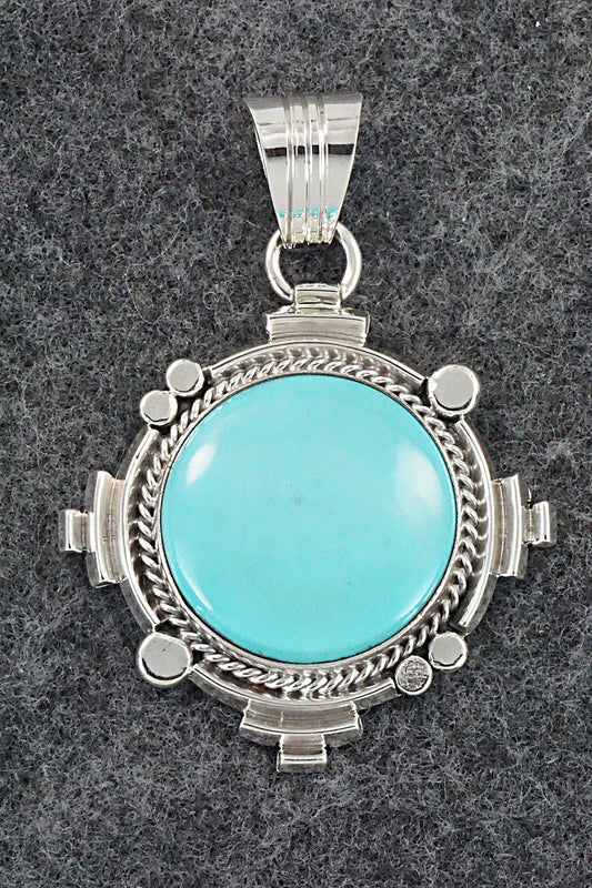 Turquoise & Sterling Silver Pendant - Marita Benally